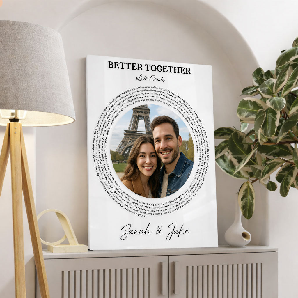 Personalized song plaque gift for anniversary on acrylic